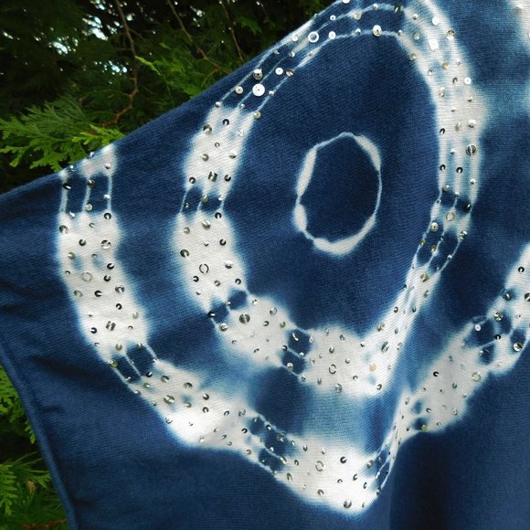 Inc International Concepts Tie Dye Batwing Sweater with Bling - Picture 3 of 5